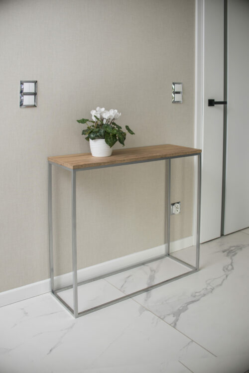 KONSOLENTISCH Industrie/Loft   silber-eiche artisan    Verschiedene Großen