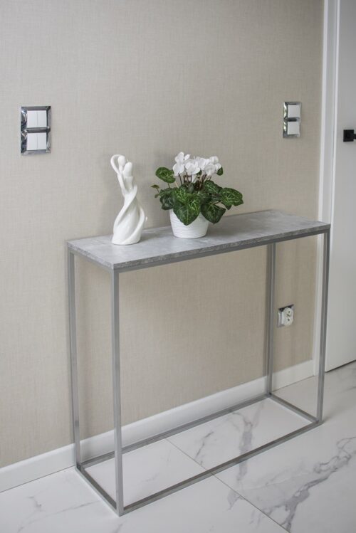 KONSOLENTISCH Industrie/Loft  Silber-Beton   Verschiedene Großen