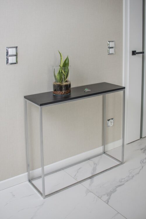 KONSOLENTISCH Industrie/Loft   Silber-Schwarz  Verschiedene Großen