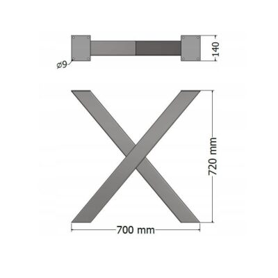 X BEINE TISCHBEINE TISCHGESTELL 72cm X 70cm