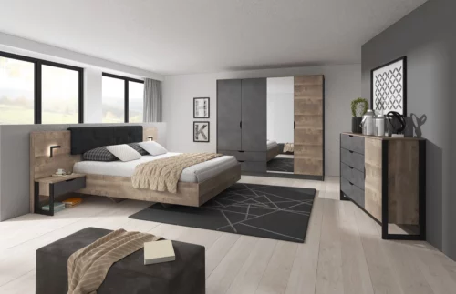 ARDEN BETT 160 MIT NACHTTISCH