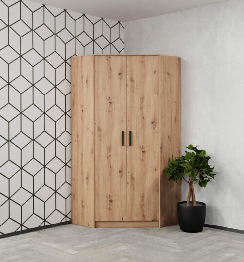 GRANT 08 Eckschrank ARTISAN – Regale und Kleiderstangen, große Eckgarderobe
