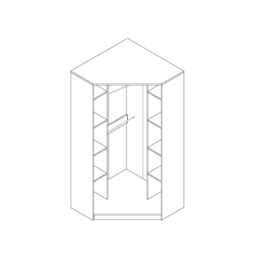 GRANT 08 Eckschrank ARTISAN – Regale und Kleiderstangen, große Eckgarderobe