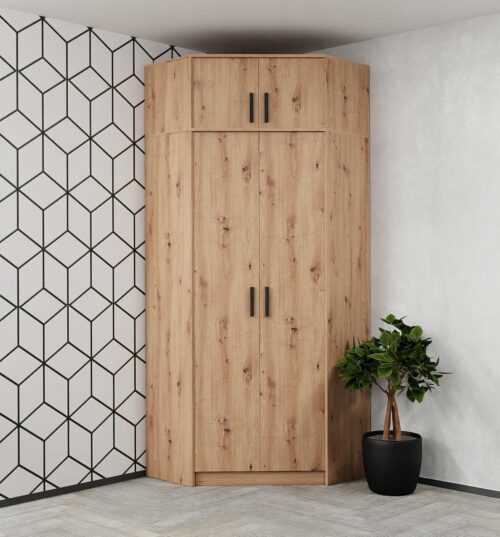Eckkleiderschrank Grant Eckschrank mit Schrankerweiterung 40 cm