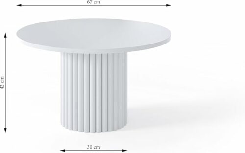 LOMELO – Runder Couchtisch im modernen Design (67x67x42 cm)