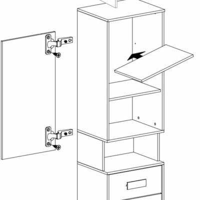 Design Möbel Kleiderschrank Grant Schrank Zwei Regale