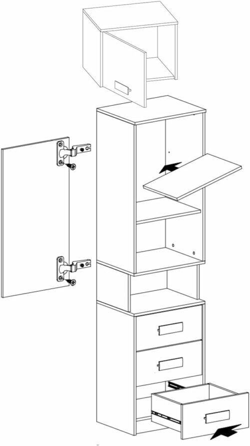 Design Möbel Kleiderschrank Grant Schrank Zwei Regale