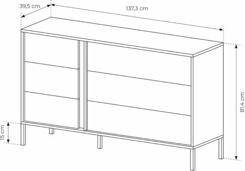Design Möbel DAST 3-teiliges Schlafzimmerset
