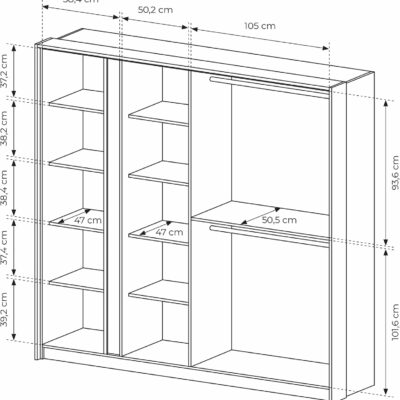 Design Möbel DAST 3-teiliges Schlafzimmerset