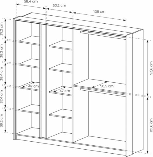 Design Möbel DAST 3-teiliges Schlafzimmerset