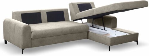 Design Möbel Akira Ecksofa mit Schlaffunktion und Bettkasten