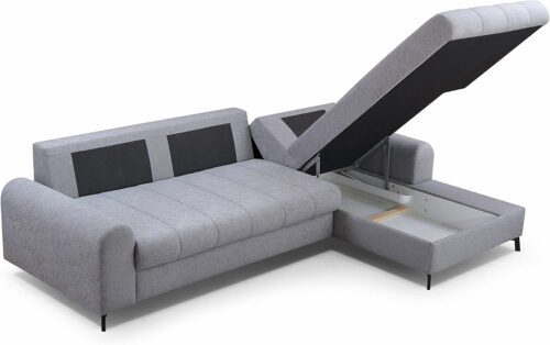 Design Möbel Akira Ecksofa mit Schlaffunktion und Bettkasten