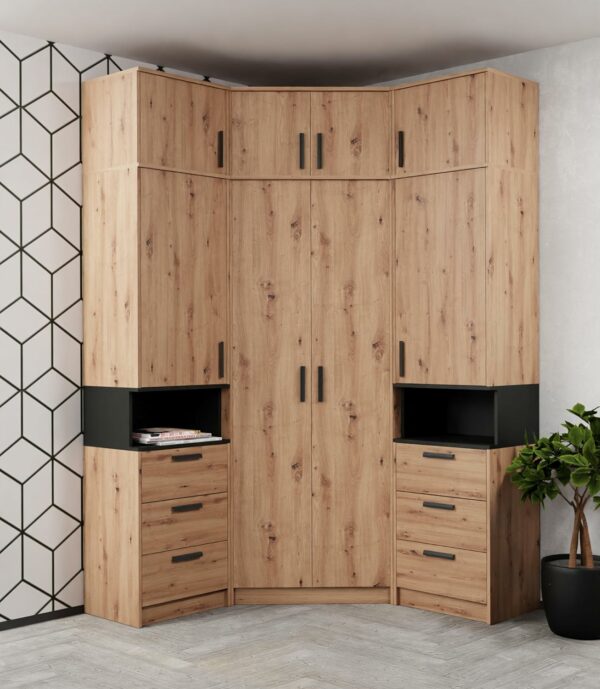 Design Möbel Kleiderschrank Grant Schrank Zwei Regale