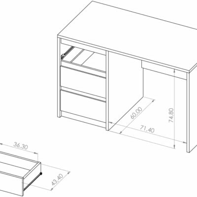 Eleganter Schreibtisch im Industriestil Bürotisch Büro