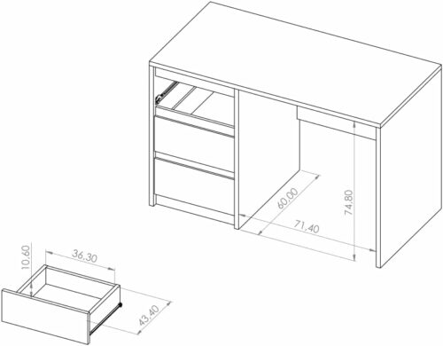 Eleganter Schreibtisch im Industriestil Bürotisch Büro