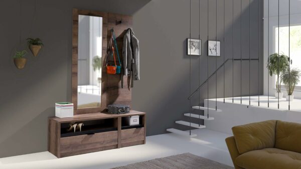 Design Möbel Garderoben Set Wandgarderobe