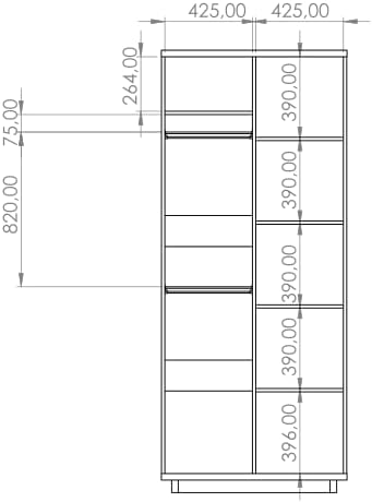 31g0U8PXfJL._AC_SL1123_ Design Möbel Inez Kleiderschrank für Kleidung