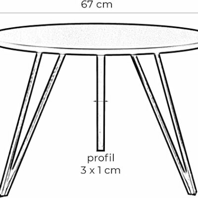 71DrF6UGk9L._AC_SX679_ Moderner runder Couchtisch