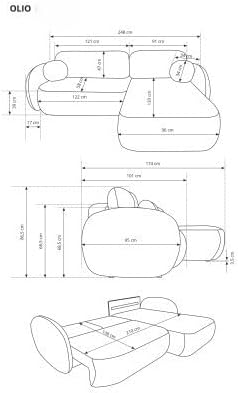OLIO ECKSOFA Aragon MIT SCHLAFFUNKTION DM