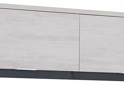 Schlafzimmer Möbel Dustin Eiche Weiß und Graphit glänzend