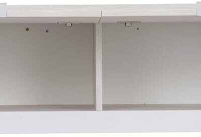 Schlafzimmer Möbel Dustin Eiche Weiß und Graphit glänzend