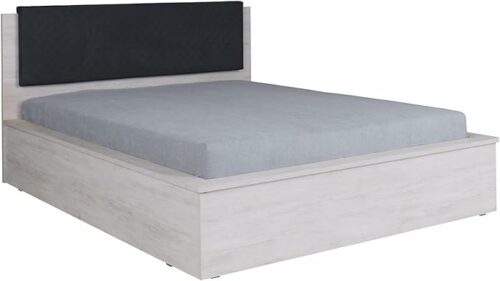 Schlafzimmer Möbel Dustin Eiche Weiß und Graphit glänzend