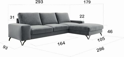 Ecksofa mit Schlaffunktion OLIVIO 1 PA 05