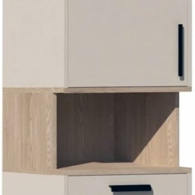 Gustavo Kleiderschrank Zwei Regale Holz Abschließbarer Schrank Soft-Close-Scharnieren PVC-Kanten Schlafzimmer Begehbarer Caschmere