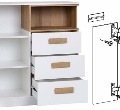 Gustavo 10 Set Schreibtisch mit großem Kleiderschrank