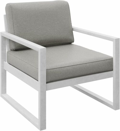 Gartenmöbel Set Solar Lounge Sofa Sessel Tisch Metall W-PB08