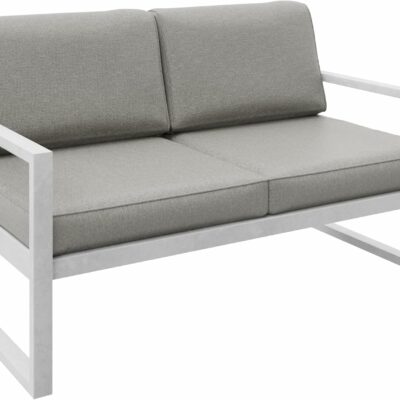 Gartenmöbel Set Solar Lounge Sofa Sessel Tisch Metall W-PB08