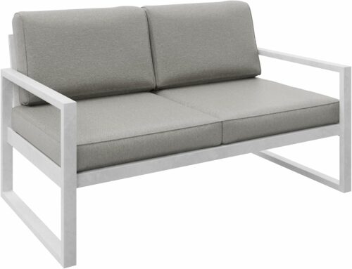 Gartenmöbel Set Solar Lounge Sofa Sessel Tisch Metall W-PB08