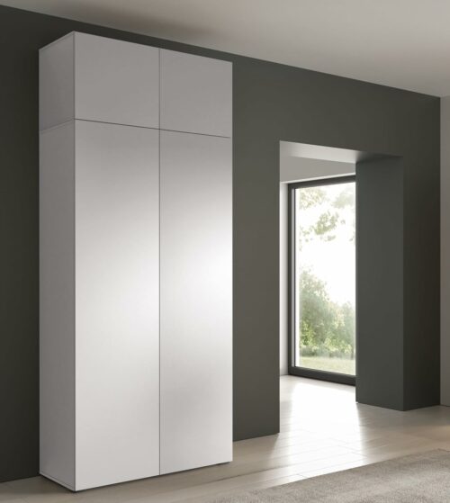 71DpvEGrZDL._AC_SL1500_ Kleiderschrank Olek 100 cm mit Aufsatz | 245 cm Höhe | 4 Türen | Push-to-Open | Moderner Garderobenschrank