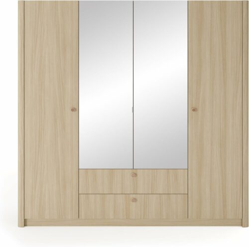 71PnVSiMp4L._AC_SL1500_ Eleganter Kleiderschrank im skandinavischen Stil – Modell Viki, 213 cm, Eiche Barista