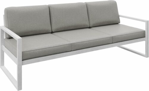 Gartenmöbel Set Solar Lounge Sofa Sessel Tisch Metall W-PB08