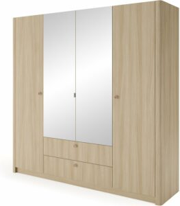 Eckkleiderschrank Set Gustavo Eckschrank mit 2 Regale