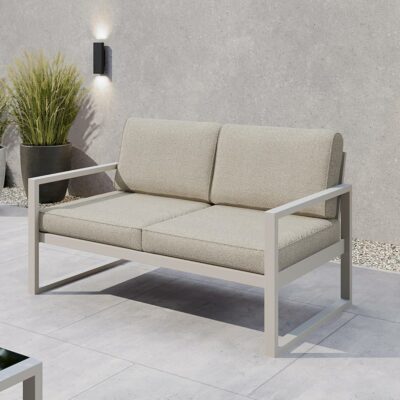 Gartenmöbel Set Solar Lounge Sofa Sessel Tisch Metall C-PD02