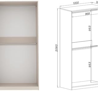 31z0ST3lE5L._AC_ Kleiderschrank 320 cm TRES B - großes offenes Schranksystem ohne Türen mit Schubladen & Kleiderstangen Cashmere