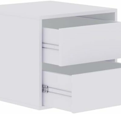 Kleiderschrank 320 cm TRES B - großes offenes Schranksystem ohne Türen mit Schubladen & Kleiderstangen WEIß
