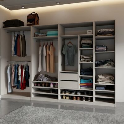 719WYk1QECL._AC_SL1500_ Kleiderschrank 320 cm TRES B - großes offenes Schranksystem ohne Türen mit Schubladen & Kleiderstangen Cashmere