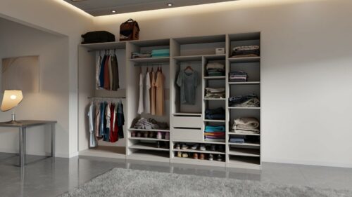 719WYk1QECL._AC_SL1500_ Kleiderschrank 320 cm TRES B - großes offenes Schranksystem ohne Türen mit Schubladen & Kleiderstangen Cashmere