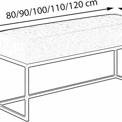 71HLrVk+BWL._AC_SL1500_ Moder Moderne gepolsterte Sitzbank mit stabilem Metallgestell – ideal für Flur, Schlafzimmer, Wohnzimmer oder Ankleidezimmer. 80 cm