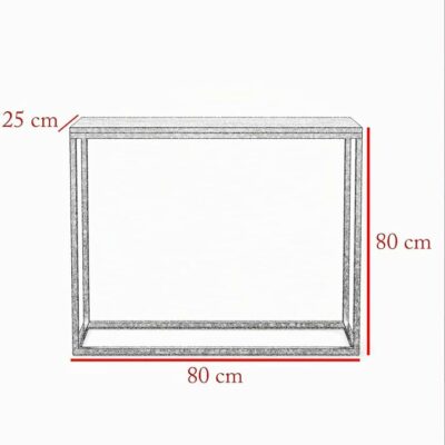Konsolentisch Beistelltisch Moderner Sofatisch Flurtisch Kleiner Ausstellungstisch Moderner Beistelltisch Tisch für den Flur Tisch Wohnzimmer 100 cm x 80 cm x 25 cm SCHWARZ/SCHWARZ