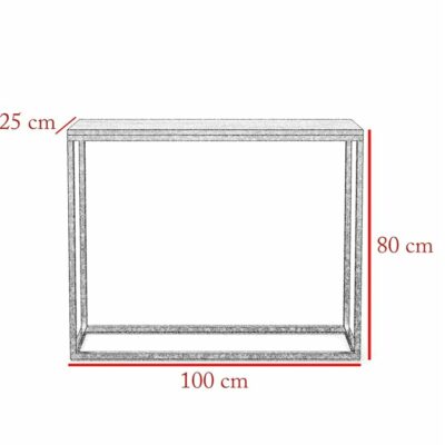 Konsolentisch Beistelltisch Moderner Sofatisch Flurtisch Kleiner Ausstellungstisch Moderner Beistelltisch Tisch für den Flur Tisch Wohnzimmer 100 cm x 80 cm x 25 cm SCHWARZ/SCHWARZ