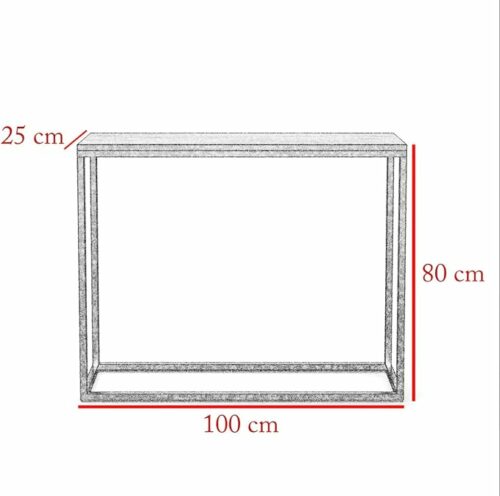 Konsolentisch Beistelltisch Moderner Sofatisch Flurtisch Kleiner Ausstellungstisch Moderner Beistelltisch Tisch für den Flur Tisch Wohnzimmer 100 cm x 80 cm x 25 cm SCHWARZ/SCHWARZ